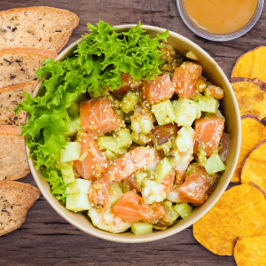 Tartar Salmón Camarón