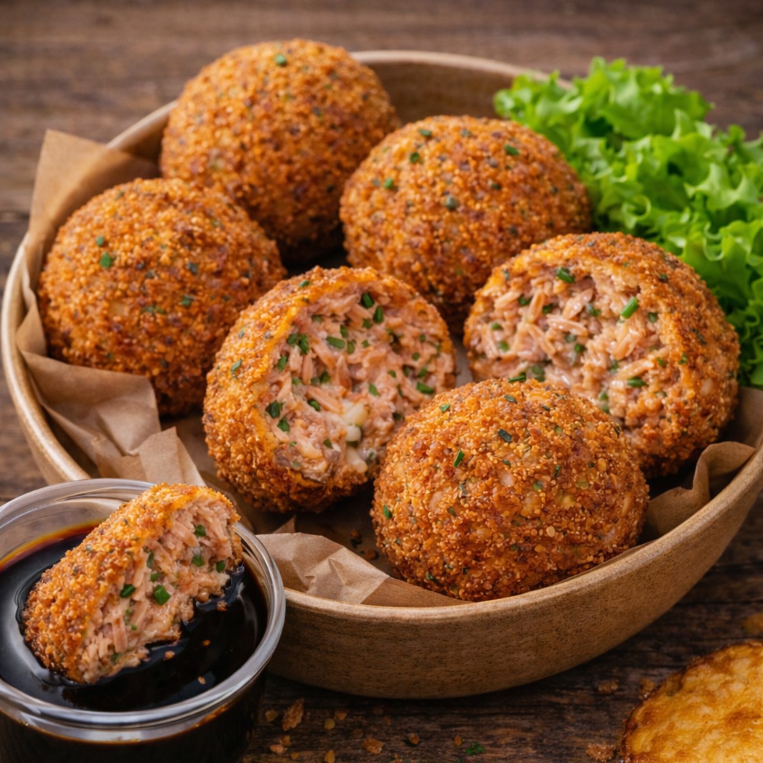 Bolitas de salmón